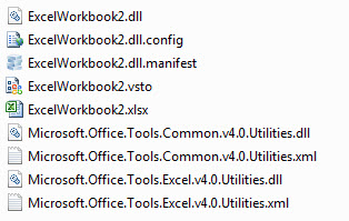 VSTO Excel Workbook Files